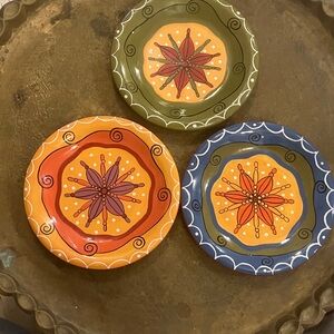 Pier 1 Moroccan style Multicolor Decorative Plates Set